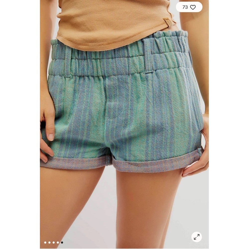 Free People Solar Flare Baja Shorts Size Medium Boho 100% Cotton